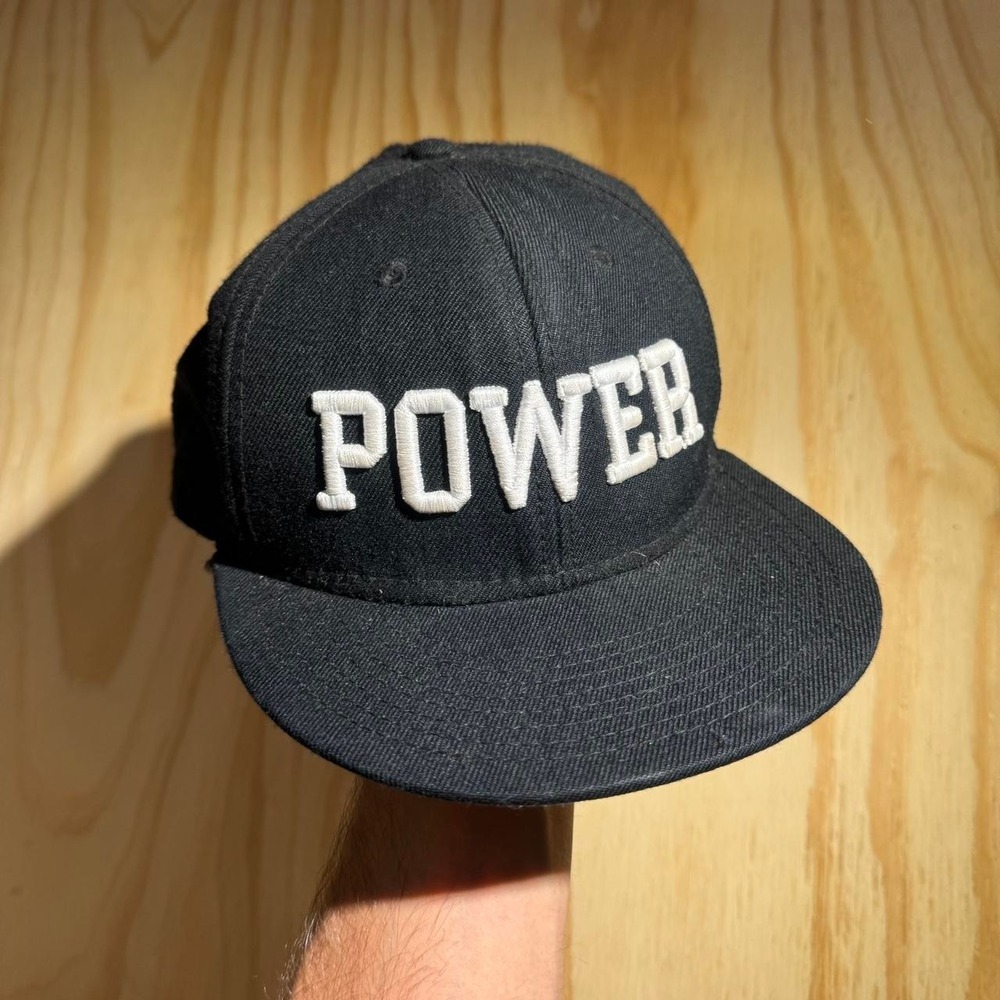 Power In One Otto Black Snapback Hat Men Streetwear Adjustable Cap